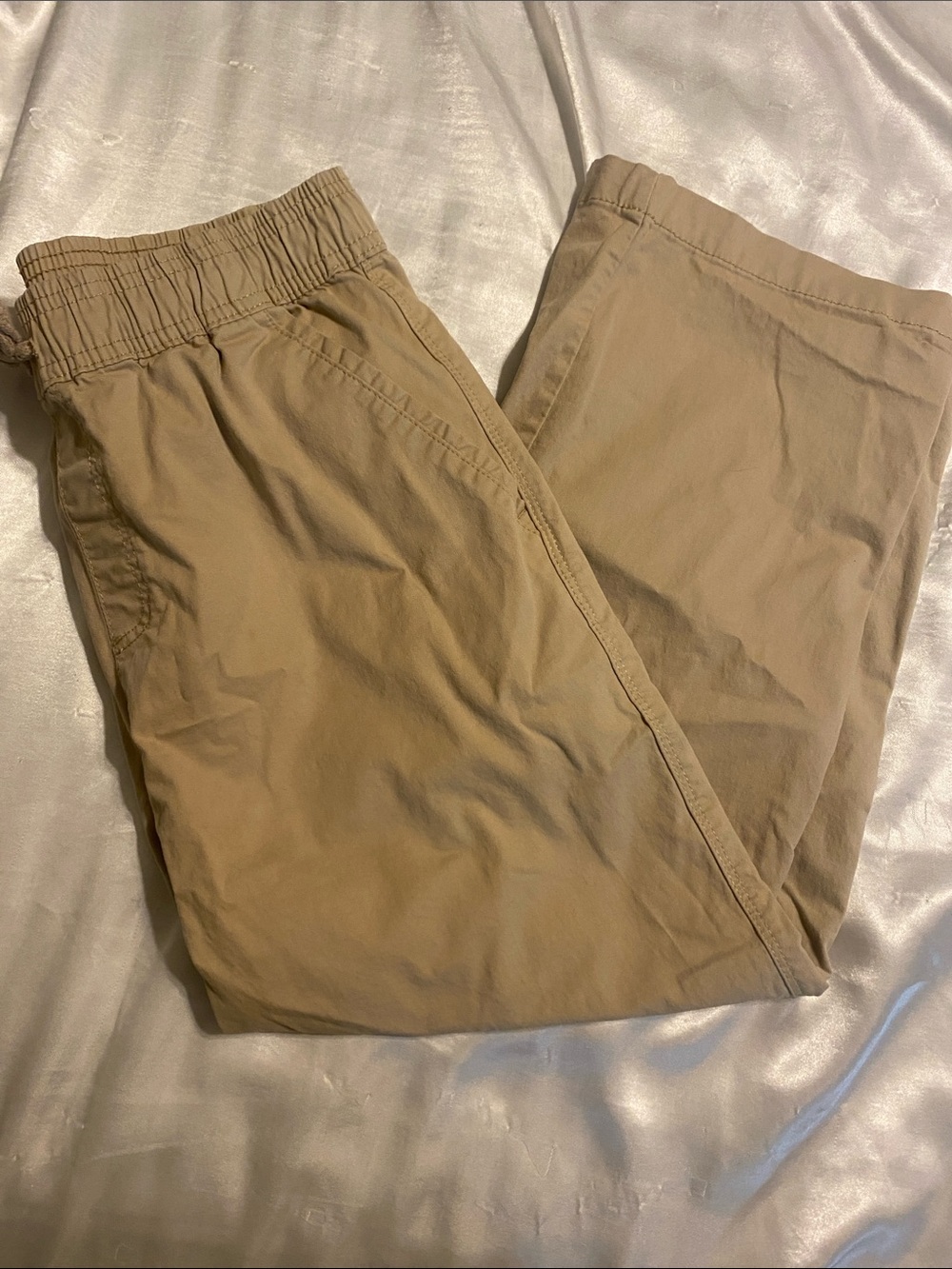 Bobbie Brooks Tan Drawstring Waist Chinos - Picture 3 of 3
